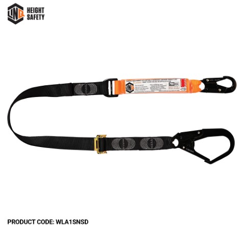 LINQ WEBBING LANYARD ADJUST SNG LEG 1 X SNAP HOOK 1 X DA SCAFF HOOK